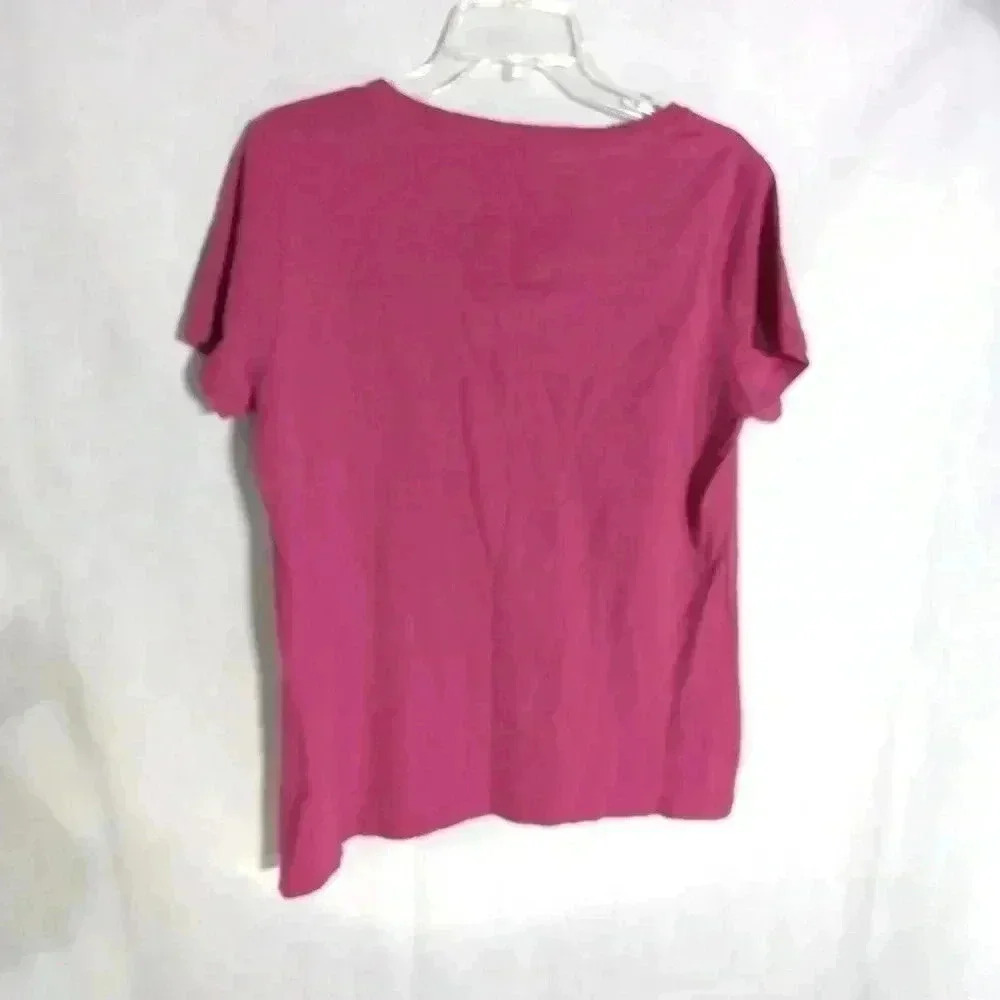 Anvil Knitware Pink Scoop Neck Top sz XL - Picture 3 of 3